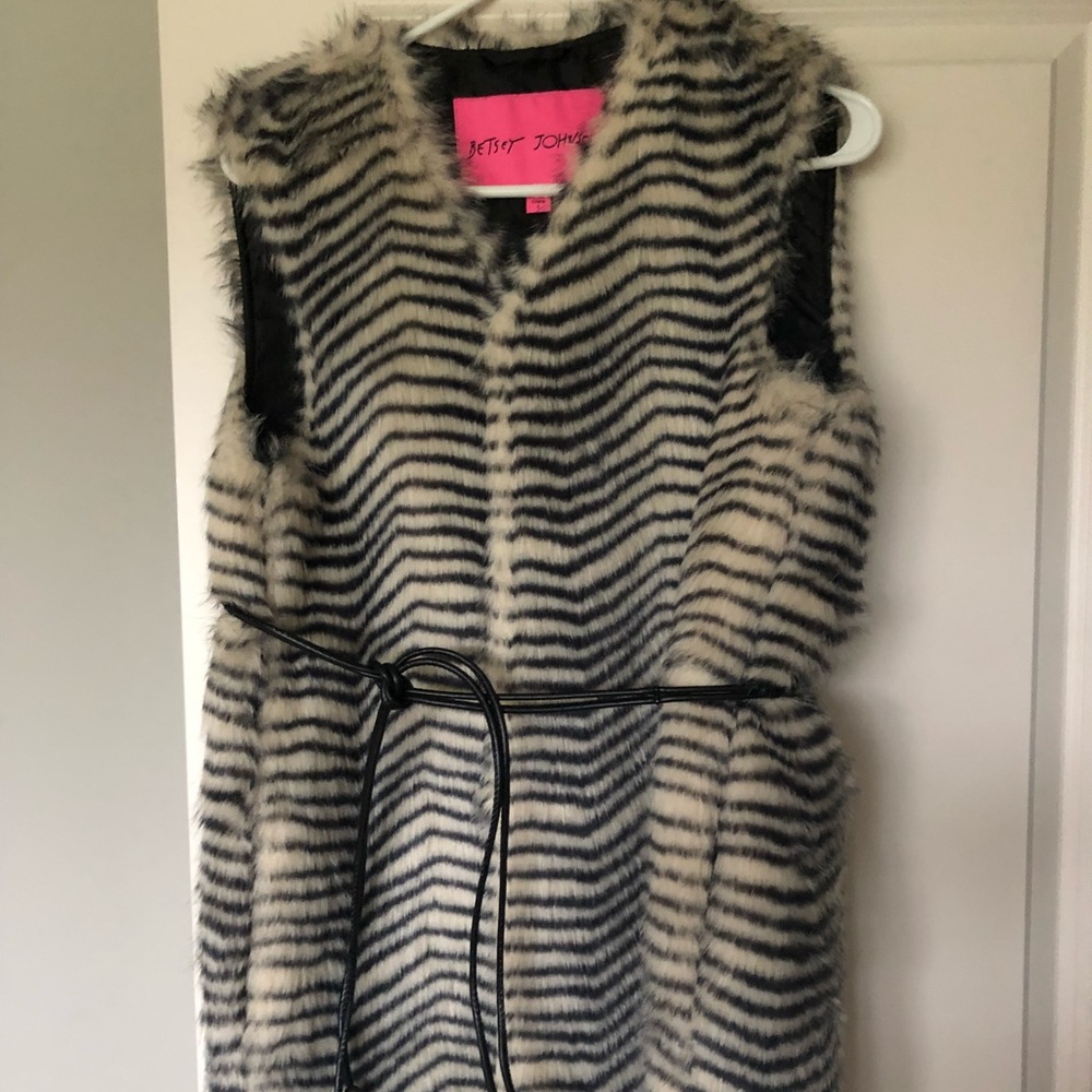 Betsey Johnson Furry Vest